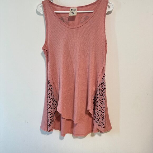 Vocal Womens Pink Angel Wings Tank Top Sleeveless S USA Gothic Grunge Fairy - Picture 2 of 4